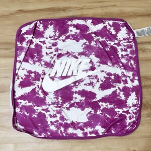 Nike Pink Tye Dye Baby Blanket Cotton 6-12 Months Lovey Lovie Blankie